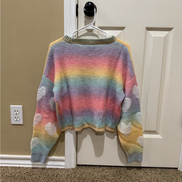 Colorful Heart Pattern Sweater - Picture 2 of 2